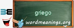 WordMeaning blackboard for griego